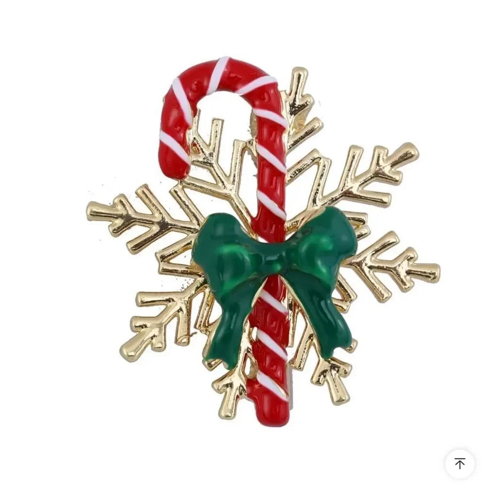 CANDY‎ CANE CHRISTMAS BROOCH
